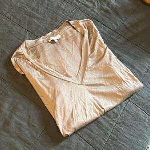 Reiss Green Long Sleeve V-Neck Top